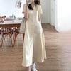 Vestido Gola Polo Francesa Design Cintura Vestido Camisa Estilo Doce Primeiro Amor Platycodon Mini Saia Pode Ser Salgado ou Doce