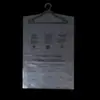 Bolsa colgante al por mayor palabras de advertencia almacenamiento de ropa a prueba de polvo bolsa transparente de PE bolsa para abrigo traje bolsa para polvo de ropa