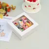 Caixa de Embalagem Personalizada para Bolo em Papel Kraft, Caixa Personalizada para Tarte de Ovo e Pequenas Sobremesas, Caixa Descartável para Acampamento, Piquenique ao Ar Livre