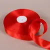 Cinta roja brillante cinta de seda cinta de satén banderín rojo para coche regalo presente horneado flor embalaje boda