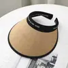 Nuevo sombrero de verano de ala ancha para mujer, cubre cara, protección UV, nuevo sombrero para el sol, sombrero de paja