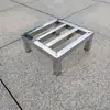 Prateleira de armazenamento espessa em aço inoxidável, tubo quadrado, prateleira oca de dupla camada com suporte de carga, prateleira base para aquário e unidade externa de ar condicionado