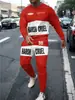 Traje de Sudadera con Cuello Redondo y Pantalón para Hombre Temu Transfronterizo Estampado 3D Moda Hip-Hop al Aire Libre Ropa Deportiva