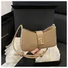 Bolso de Verano 2025 Nuevo Bolso de Hombro Tendencia de Moda Bolso Negro Nicho Bolso Sobaco Moda Cadena Bolso Cruzado