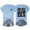 Camiseta informal de manga corta con estampado europeo y americano a doble cara, estilo "mi mamá jugadora de voleibol", versátil y de cuello redondo.