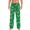 Pantalones de pijama casuales con cordón para hombre y mujer con estampado de dibujos animados para parejas, pantalones caseros personalizables