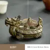 Tortuga Dragón Cerámica Horno de Aromaterapia Adorno Nuevo Chino Antiguo Quemador de Incienso Mascota de Té Interior para el Hogar Creativo Soporte de Incienso