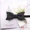 Gravata borboleta masculina personalizada cor sólida casual gravata borboleta dupla moda gravata borboleta poliéster seda noivo casamento fabricantes de gravatas borboleta