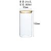Frasco sellado de vidrio de borosilicato de alta calidad para el hogar, para almacenar cereales, dulces y té, transparente, con tapa de bambú.