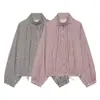 Moda feminina europeia e americana transfronteiriça, best-seller do AliExpress, jaqueta xadrez elegante e casual de manga comprida, gola alta, amarração frontal ajustável