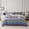 Conjunto de tres piezas geométrico estilo nórdico para comercio exterior transfronterizo, sábanas ajustadas y ropa de cama hipoalergénicas para todas las estaciones, fabricante