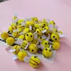 Chapéu de Abelha Amarelo com Bola de Pelo de Caxemira Acessórios para Roupa Acessórios Poliéster Acessórios de Abelha Bola de Bayberry Abelha