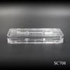 Caixa vazia transparente para sombra atacado caixa retangular para sombra de 3 cores caixa plástica cosmética