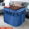 Mesa Cuadrada Plegable Calefactora para Uso Doméstico, Base para Fogata, Mesa de Comedor Marrón de 80 cm, Mesa Kang, Mesa de Café para Sala de Estar