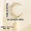 Artesanía de Madera Colgante Estrella Negra y Luna Hueca Nuevo Producto Transfronterizo Decoración de Pared para Hogar y Dormitorio Colgador Venta al por Mayor
