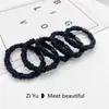 Elástico de Borracha de Alta Elasticidade Simples para Rabo de Cavalo Feminino Durável Sem Danificar o Cabelo Corda para Ponto de Cabelo Cobertura de Couro Corda para Rabo de Cavalo Anel de Cabelo