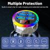 Cargador de coche transfronterizo nuevo con 6 USB, pantalla digital colorida, compatible con carga súper rápida, cargador de coche de voltaje, uno a seis, carga rápida