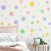 Br4650C Pegatinas de Pared Coloridas con Flores Estilo Ins para Decoración de Habitación de Niñas, Decoración de Pared Autoadhesiva Patrones Pequeños