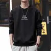 Sudadera Estampada Tie-Dye de Peso Pesado para Hombre Grainlu Serie Montaña de Gama Alta con Forro Polar, Corte Holgado, Manga Larga, Prenda Base para Otoño