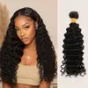 Perucas africanas transfronteiriças, perucas de onda profunda, cabelo longo cacheado, cabelo humano de cor natural