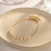 Estilo coreano moda ins estilo natural de água doce pérola pulseira feminina fina 14k ouro pulseira de pérola pulseira feminina pulseira feminina