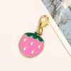 Llavero creativo de frutas con goteo de aceite cereza manzana fresa piña sandía naranja colgante para bolso regalo para estudiante
