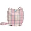 Nova Bolsa de Ovo com Xadrez Artístico Coreano Ins Primavera e Verão Bolsa Transversal Estilo Ocidental Acadêmico para Estudante