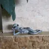 Enfeites de Resina Alienígena Transfronteiriços Decoração de Estátua de Jardim Artesanato UFO Decoração de Gnomo Externo Amazon