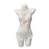 Profundamente romântico, fofo e macio, em formato de coração, com decote abotoado, revelando o colo, amarração de borboleta na cintura, revelando os quadris, vestido de noite cheongsam sexy