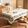Toalha de Mesa Retangular para Mesa de Centro Estilo Americano Retro Luxo Leve High-End Impermeável à Prova de Óleo Lavável Resistente ao Calor PVC