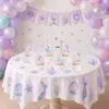 Decoración Popular de Amazon para Pastel de Cumpleaños de Sirena, Fondo de Fiesta, Juego de Banderines con Letras