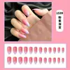 Usando una pieza de arte de uñas francesa europea y americana de deseo puro hecha a mano, parche de uña postiza de comercio exterior, venta al por mayor personalizada