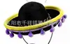 Carnaval Festa de Halloween Mini Feltro Pom-Pom Mexicano Headband para Pet Grampo de Cabelo Chapéu para Pet Fantasia de Festival