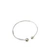 Corea del Sur ins Wind Blogger Misma joyería de plata S925 Pulsera de cuentas torcidas de plata esterlina Estilo muy simple Estilo apilado Mujeres