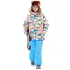 Traje de Esquí Phibee Phoebe Elefante Transfronterizo para Niños Dos Piezas Niños Grandes Doble Tabla Impermeable y Cortavientos Engrosado