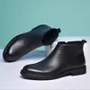 Dropshipping transfronterizo: Zapatos de cuero y algodón estilo británico, zapatos de cuero de vestir, zapatos de hombre retro y modernos, zapatos casuales cálidos, cómodos y versátiles
