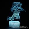 Lámpara de mesa 3D con diseño de astronauta y cohete espacial transfronterizo, creativa y colorida, luz nocturna LED.