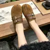 Sapatos femininos estilo Birkenstock com bico dividido sintético, sapatos baixos de outono/inverno com tira dupla, estampa de leopardo retrô, sapatos casuais versáteis e fáceis de usar