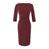 Vestido Rachel de un solo hombro, ajustado al cuerpo, bodycon para mujer, nueva colección otoño 2026, elegante, sexy y ceñido, de manga media