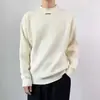 Suéter de hombre estilo coreano para primavera y otoño, tejido de punto de alta gama con cuello semi-alto, nuevo suéter casual de manga larga de moda