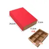 Caixa de bolo de lua de couro com quatro ou seis peças caixa simples para biscoitos caixa de embalagem para crisp de floco de neve e suflê caixa de presente de papelão
