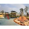 Grande parque panorâmico ao ar livre não-padrão de aço inoxidável slide combinação infantil escorregador sem energia instalações de diversão fabricantes