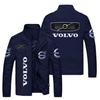 Jaqueta fina masculina para Primavera e Outono com logo de carro, jaqueta esportiva casual para motocicleta, cardigã de gola alta moderno, jaqueta com zíper