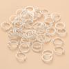 Retenedor de color 18K Doble orificio Redondo Diamante Estrella Flor Flor Accesorios Cuenta Bolsa Cuenta Anillo diy Pulsera Colgante Set Cuenta Anillo