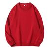 Suéter de felpa de cuello redondo de color sólido de primavera y otoño de 260 gramos, suéter de manga larga con estampado para hombres y mujeres, venta al por mayor