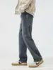 Ropa para Hombre Fengshe / Jeans Rectos de Pierna Ancha Elásticos de Lyocell para Hombre, Pantalones de Mezclilla para Hombre Vintage de Moda