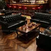 Mesa de café de madera maciza estilo retro americano para bar de whisky y cigarros, sofá individual vintage con tirador para sala de estar, bar, pub