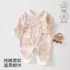 Roupas de bebê algodão puro grau A roupa de lua cheia para bebê roupa de borboleta camada dupla sem ossos macacão para bebês de poucos meses roupa para recém-nascido engatinhar
