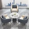 Mesa e Cadeira para Apartamento Pequeno Combinação Sofá Área de Descanso na Varanda Recepção de Hotel Mesa e Cadeira para Escritório de Vendas Combinação de Mesa e Cadeira para Loja de Chá