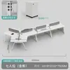 Mesa de escritório criativa para funcionários, estação de trabalho de formato irregular economizadora de espaço, conjunto completo de mesa e cadeira para computador para equipe de escritório, conjunto completo